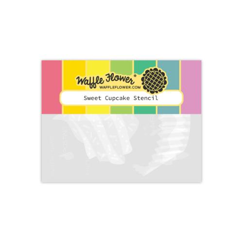 Waffle Flower Crafts Sweet Cupcake Stencil