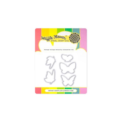 Waffle Flower Crafts Postage Collage Butterfly Silhouettes Die