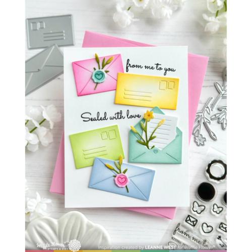 Waffle Flower Crafts Postage Collage Mini Seals Die