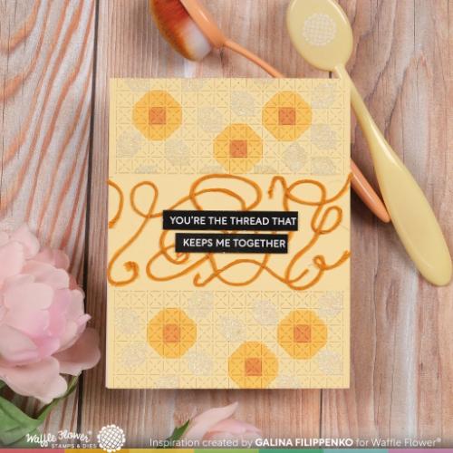Waffle Flower Crafts Quilted Floral Stencil