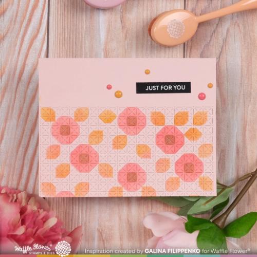 Waffle Flower Crafts Quilted Floral Stencil