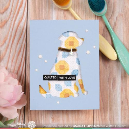 Waffle Flower Crafts Quilted Floral Stencil