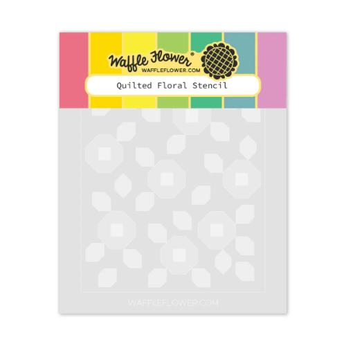 Waffle Flower Crafts Quilted Floral Stencil