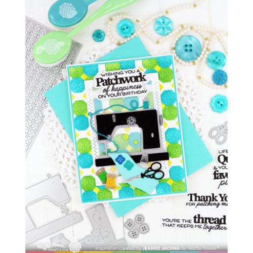 Waffle Flower Crafts Quilted Petals Stencil