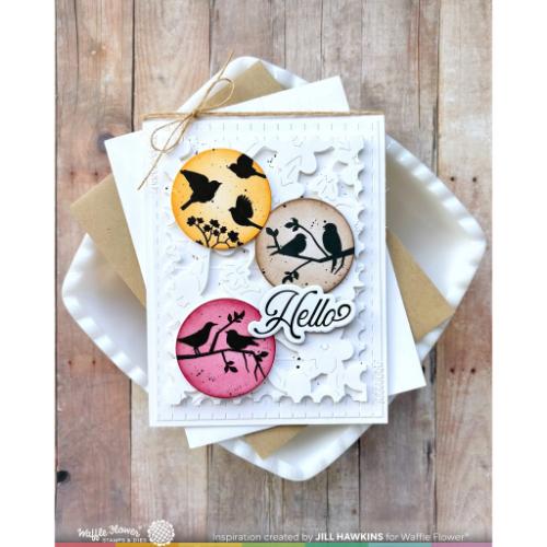 Waffle Flower Crafts Postage Collage Wild Birds Stamp Set