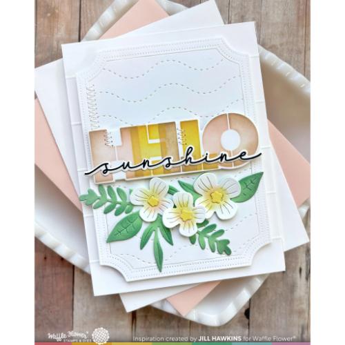 Waffle Flower Crafts Nesting Piercing Ticket Frames Die