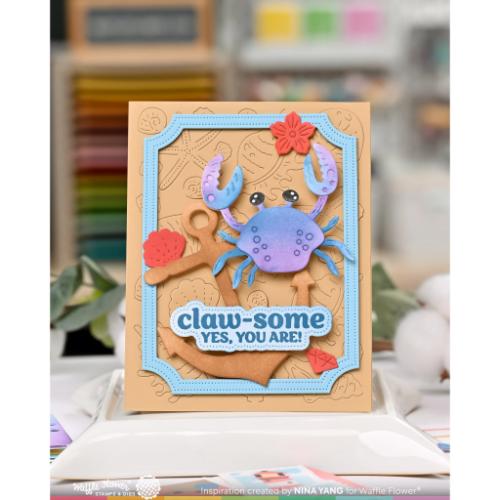 Waffle Flower Crafts Nesting Piercing Ticket Frames Die