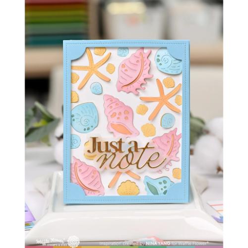 Waffle Flower Crafts Nesting Piercing Ticket Frames Die