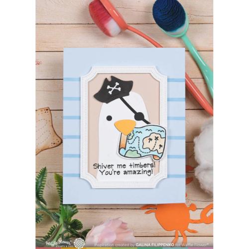 Waffle Flower Crafts Nesting Piercing Ticket Frames Die