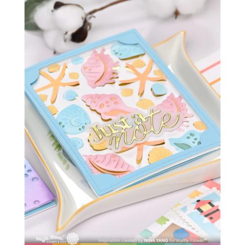 Waffle Flower Crafts Seashell Texture Die