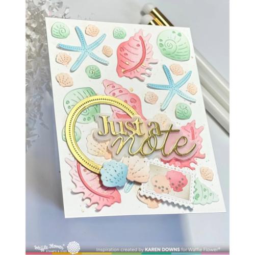 Waffle Flower Crafts Seashell Texture Die