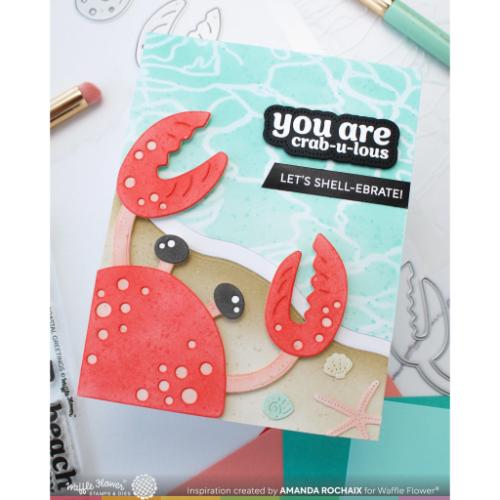 Waffle Flower Crafts Seashell Texture Die