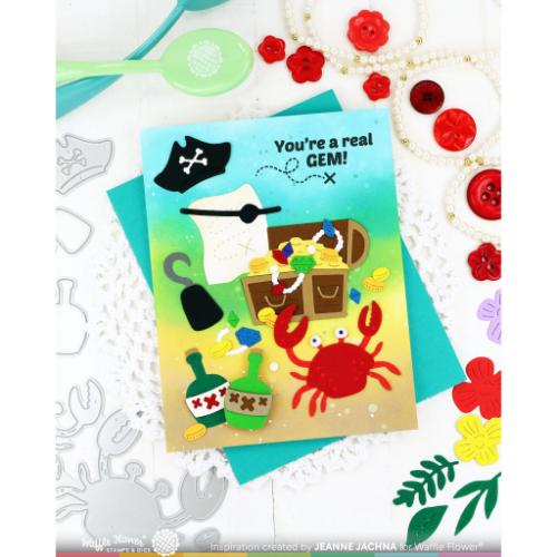 Waffle Flower Crafts Treasure Hunt Sentiments Stamp Set