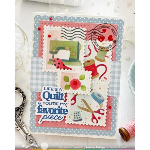 Waffle Flower Crafts Quilted Hug Sentiments Combo