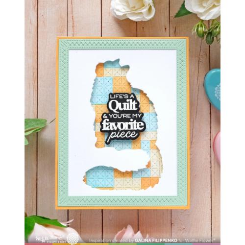 Waffle Flower Crafts Quilted Hug Sentiments Combo