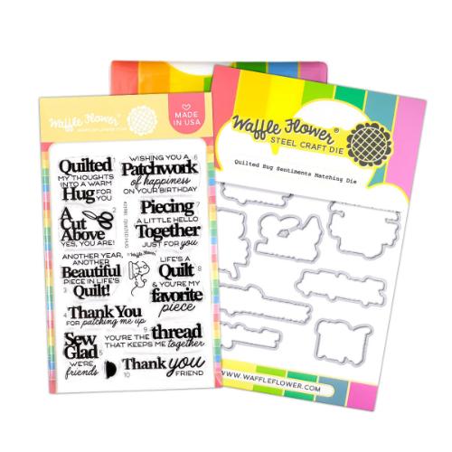 Waffle Flower Crafts Quilted Hug Sentiments Combo