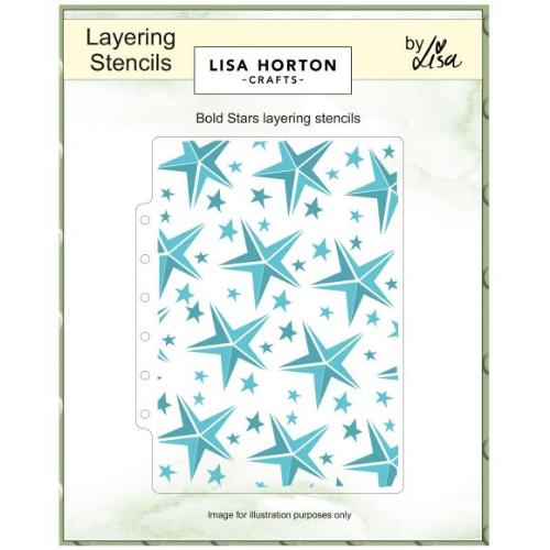 Lisa Horton Crafts Layering Stencils 5"X7" Bold Stars