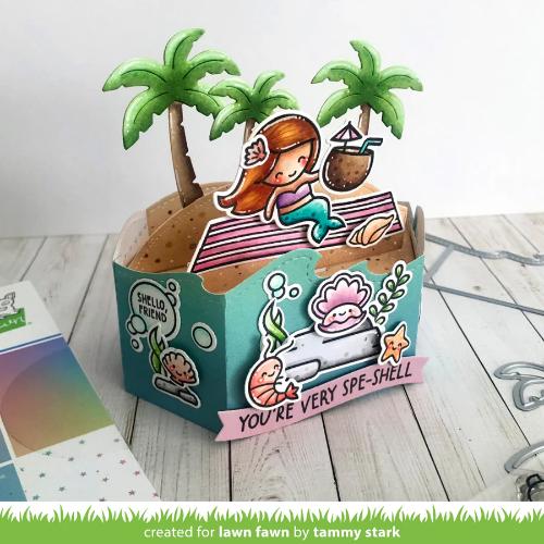 Lawn fawn LF3802 - Lawn Cuts - Platform Pop-Up Palm Tree Inserts Dies