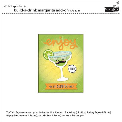 Lawn fawn LF3804 - Lawn Cuts - Build-A-Drink Margarita Add-On Dies