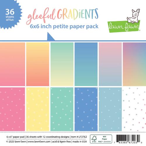 Lawn Fawn LF3762 - Paper - Gleeful Gradients - Petite Paper Pack