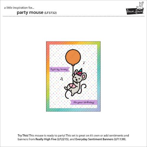 Lawn Fawn LF3732 - Lawn Cuts - Party Mouse Dies