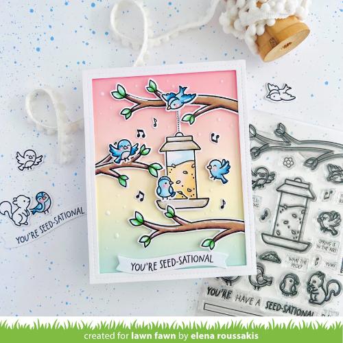 Lawn Fawn LF3707 - Stamps - Backyard Bird Feeder