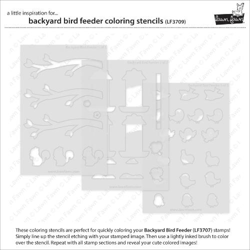 Lawn Fawn LF3709 - Lawn Clippings - Backyard Bird Feeder
Coloring Stencils