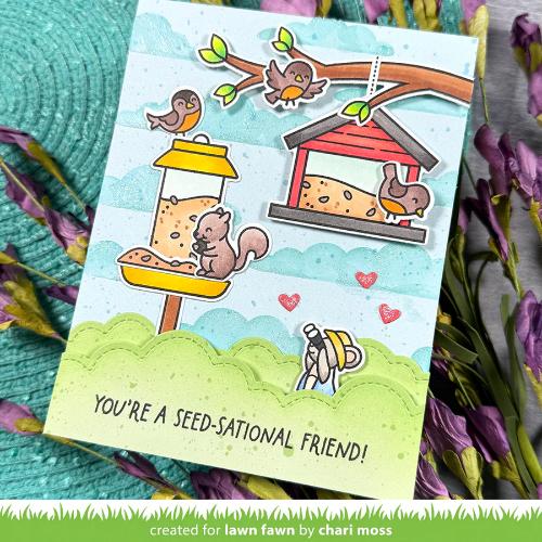 Lawn Fawn LF3710 - Stamps - Backyard Bird Feeder Add-On