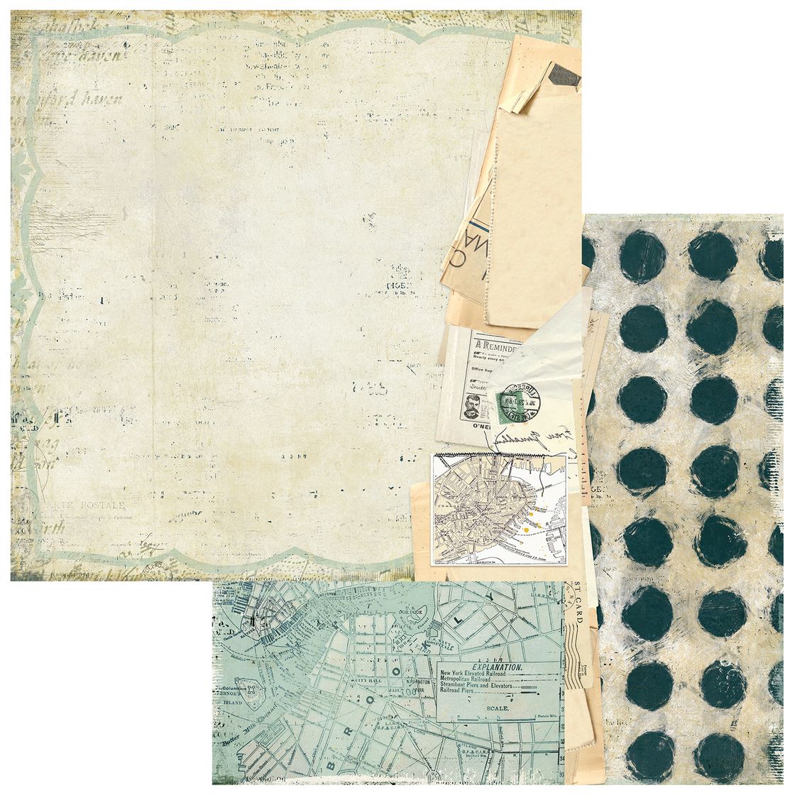 49 and Market Travel Diaries Cardstock 12"X12" DOCUMENTED