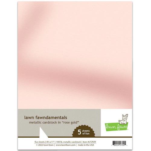 Lawn Fawn LF2929 - Metallic Cardstock - Rose Gold