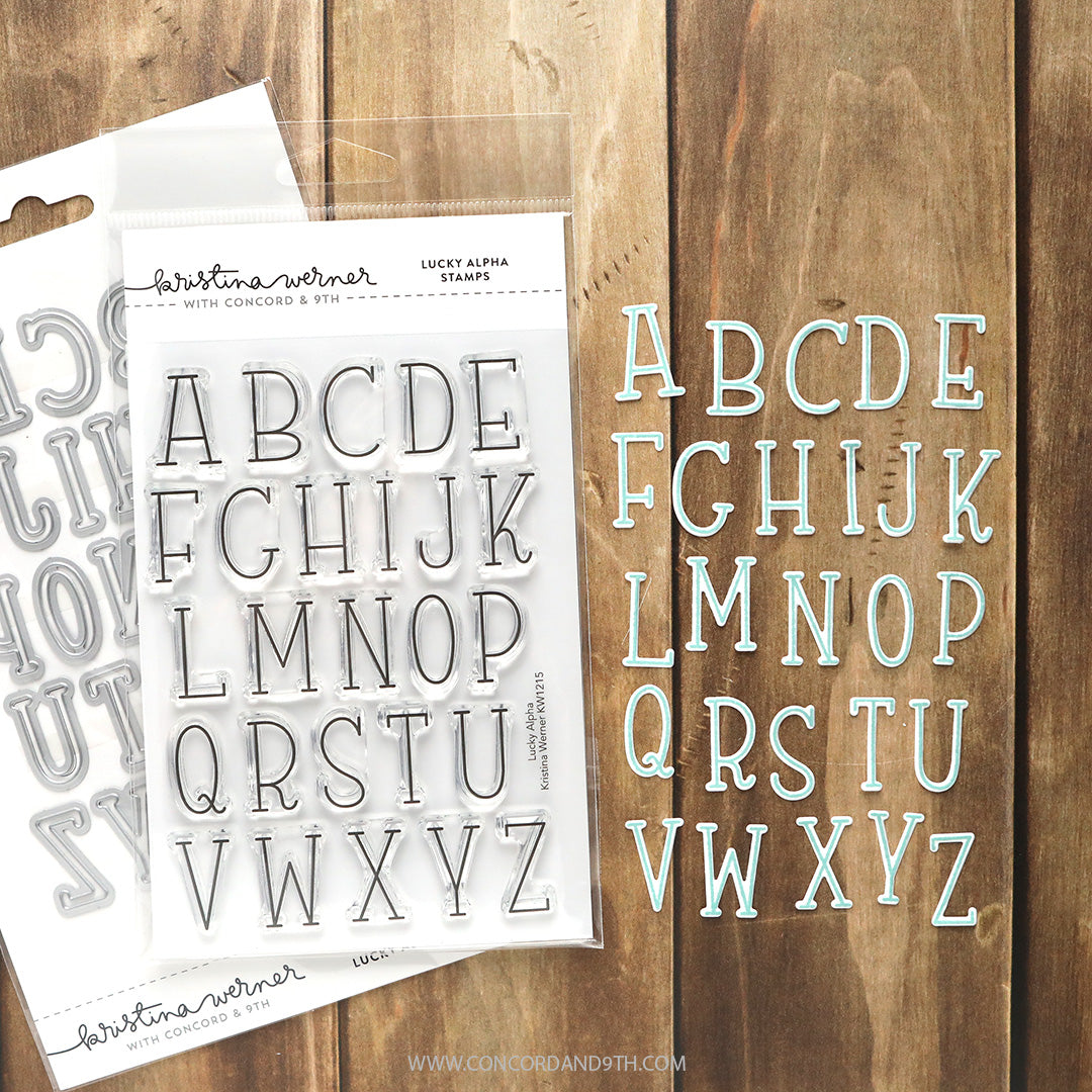 Concord & 9th KW Lucky Alpha Stamp Set / Die Bundle
