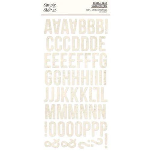 Simple Stories Simple Vintage Essentials Foam Alphas Vintage Cream (129pcs) (20422)