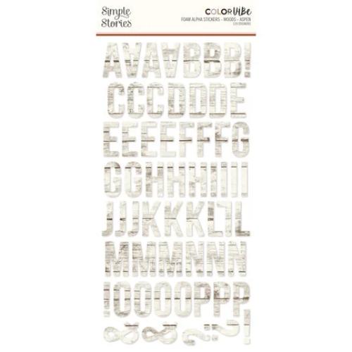 Simple Stories Color Vibe Foam Alpha Stickers Woods Aspen (129pcs) (13489)