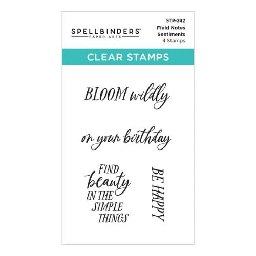 Spellbinders Field Notes Sentiments Clear Stamp Set from the Field Notes Collection