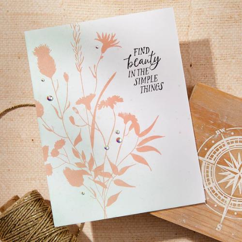 Spellbinders Field Notes Sentiments Clear Stamp Set from the Field Notes Collection