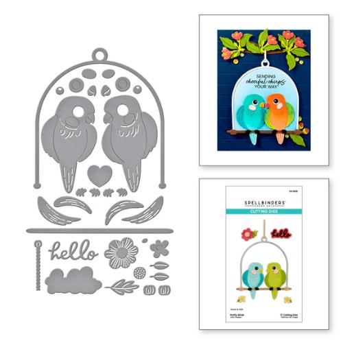 Spellbinders Pretty Birds Etched Dies from the Cheerful Chirps Collection