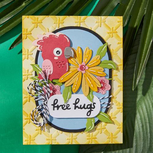 Spellbinders Bamboo Screen 3D Embossing Folder from the Cheerful Chirps Collection
