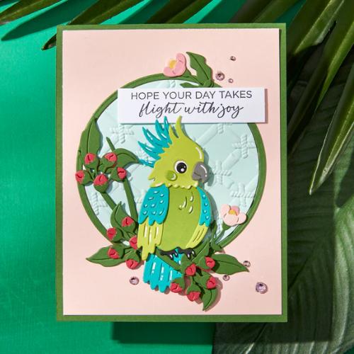 Spellbinders Bamboo Screen 3D Embossing Folder from the Cheerful Chirps Collection