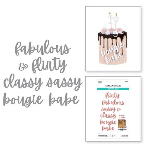 Spellbinders Fabulous Birthday Etched Dies from the Bougie Birthday Collection by Nina Boettcher