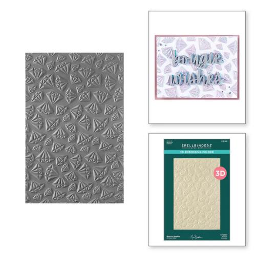Spellbinders Born to Sparkle 3D Embossing Folder from the Bougie Birthday Collection by Nina Boettcher