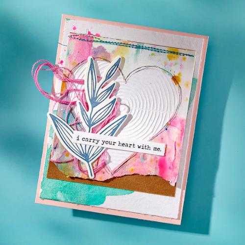 Spellbinders Lined Circles Embossing Folder from the Modern Botanicals Collection by Dina Wakley