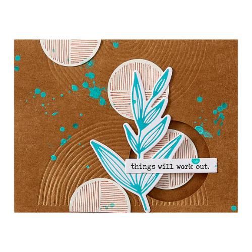 Spellbinders Lined Circles Embossing Folder from the Modern Botanicals Collection by Dina Wakley
