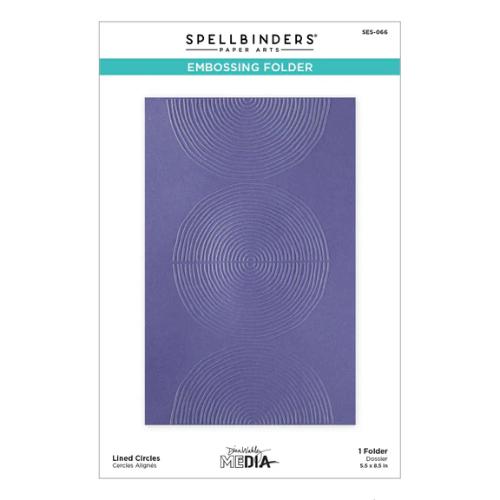 Spellbinders Lined Circles Embossing Folder from the Modern Botanicals Collection by Dina Wakley