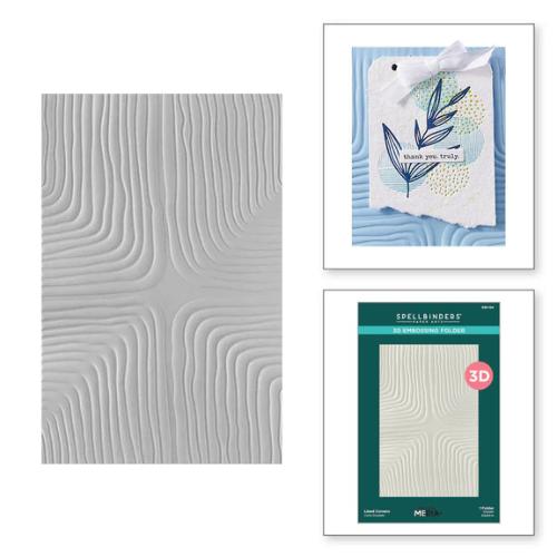 Spellbinders Lined Corners 3D Embossing Folder from the Modern Botanicals Collection by Dina Wakley