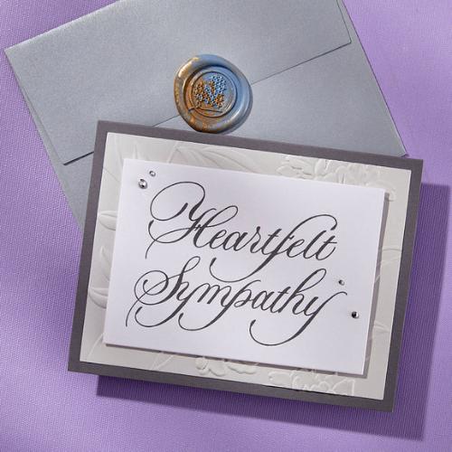 Spellbinders Copperplate Heartfelt Sympathy BetterPress Plate from the Copperplate Happy Everything Sentiments Collection by Paul Antonio
