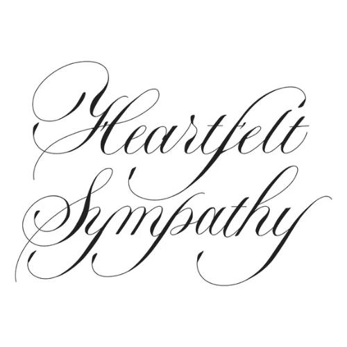 Spellbinders Copperplate Heartfelt Sympathy BetterPress Plate from the Copperplate Happy Everything Sentiments Collection by Paul Antonio
