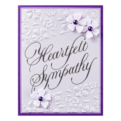 Spellbinders Copperplate Heartfelt Sympathy BetterPress Plate from the Copperplate Happy Everything Sentiments Collection by Paul Antonio