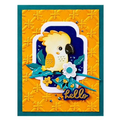 Spellbinders Free Hugs Oscar Etched Dies from the Cheerful Chirps Collection