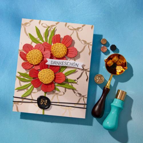Spellbinders Bow Mini 3D Wax Seal from the Mini Wax Seals Collection
