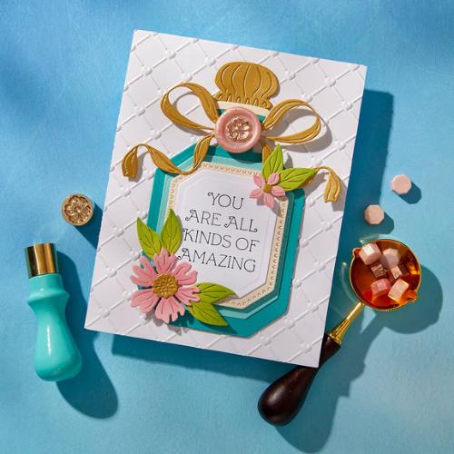 Spellbinders Flower Mini 3D Wax Seal from the Mini Wax Seals Collection